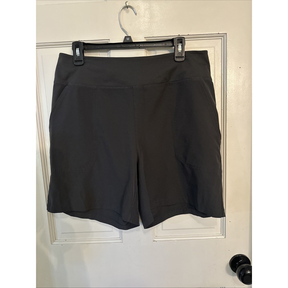 Patagonia Happy Hike Shorts Women's Black Size Large 6" Stretch Hiking Outdoors